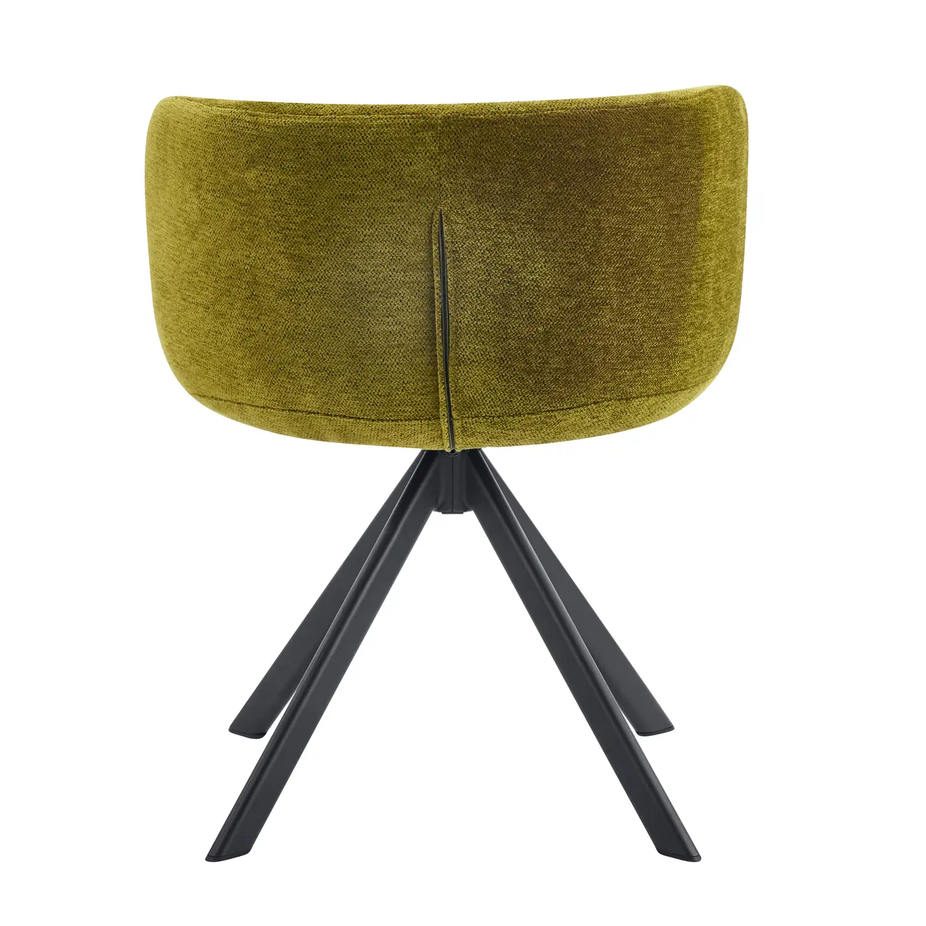 Modern Low Back Fabric Swivel Dining Chairs Set of 2