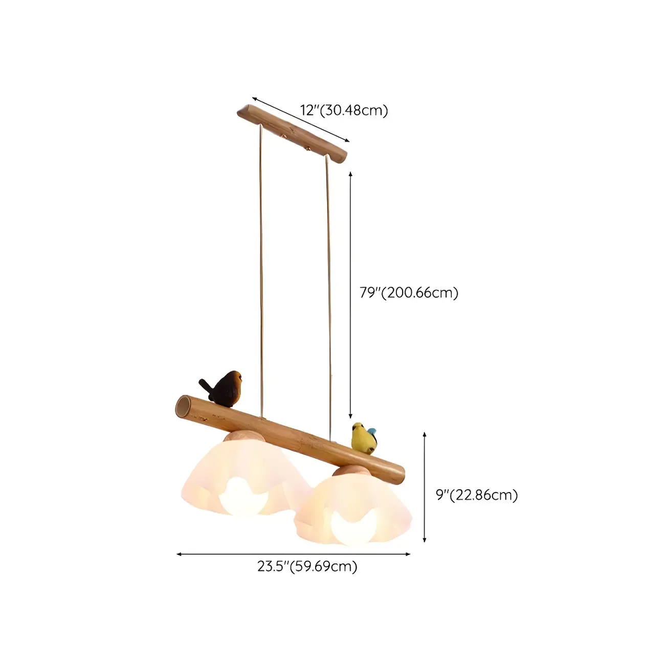 Adjustable Modern Bamboo Flower Island Pendant Light