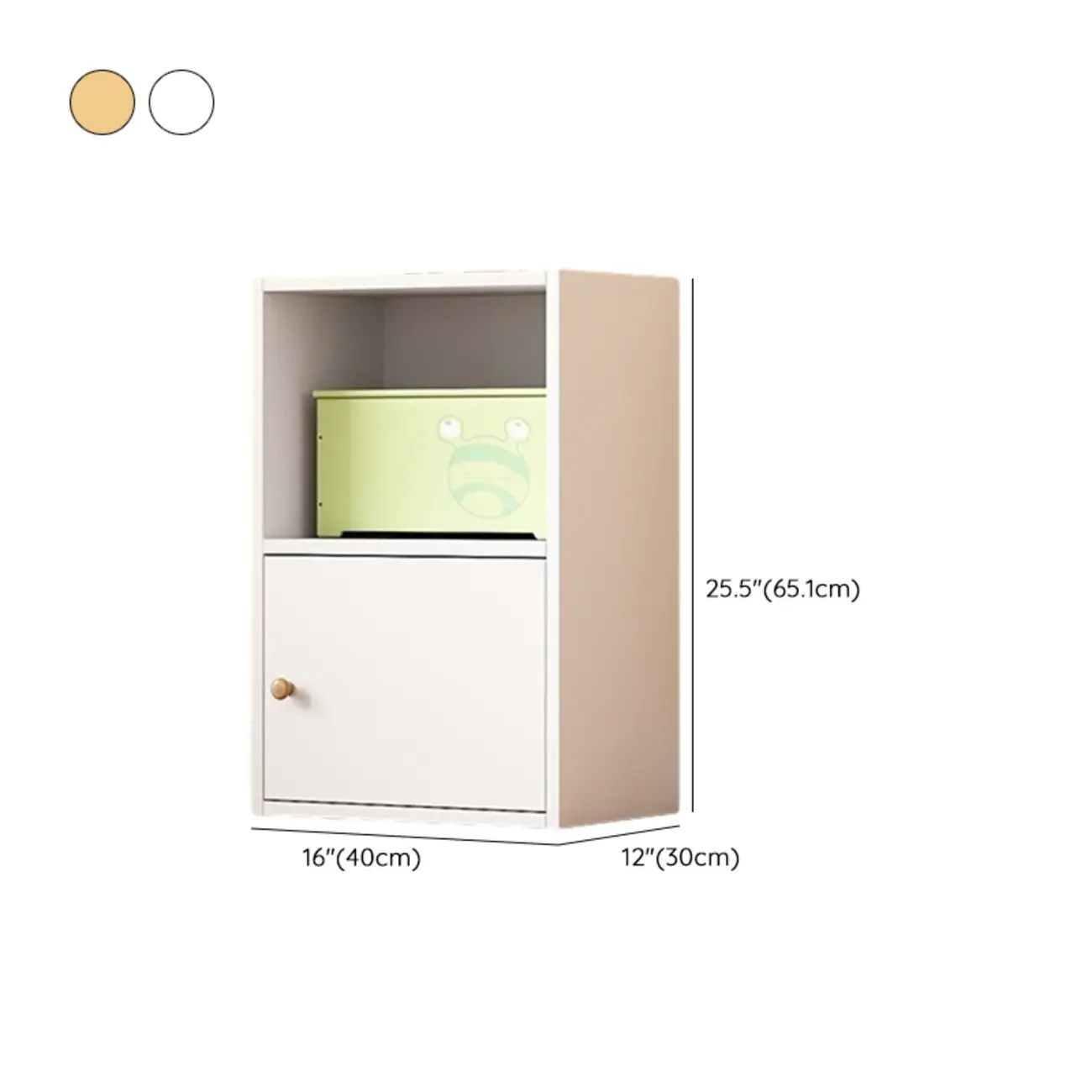 Simple Rectangular White Modular Wooden Bookcase