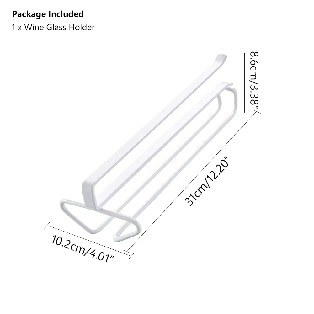 HULIANFU New Useful Stainless Steel Wine Rack Wine Glass Rack for Holder Glasses Storage Bar Kitchen 6-9 Cups Hanging Bar Hanger Shelf - Deanwangkt
