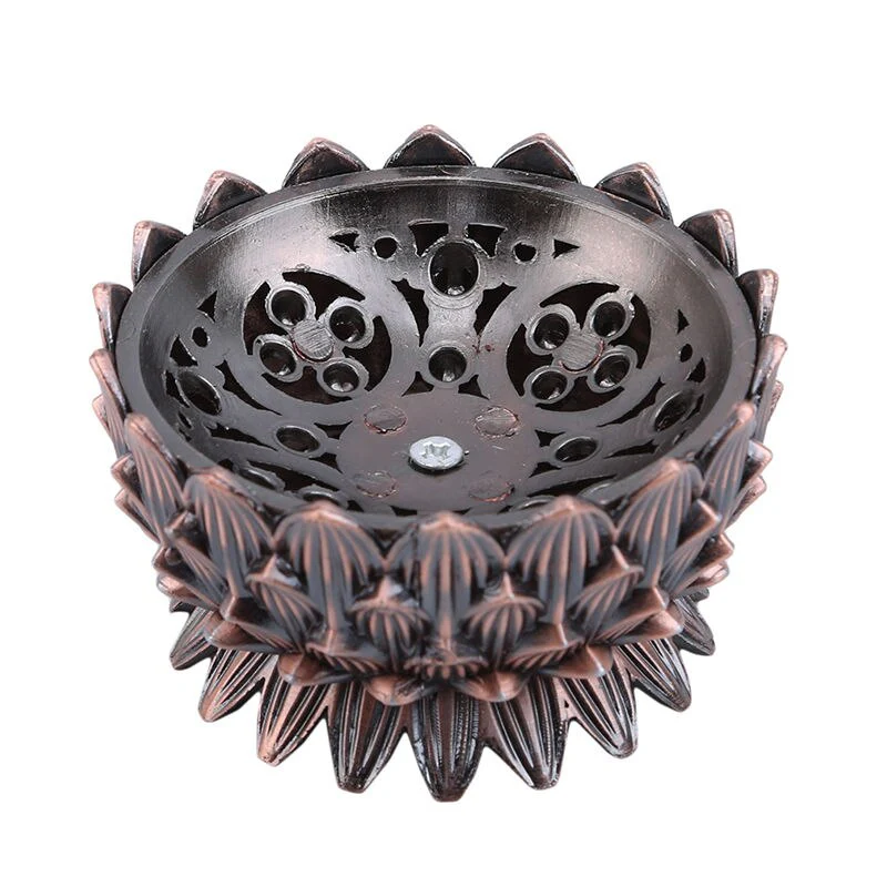 HULIANFU Retro Lotus Incense Burners Dragon Incense Holder Incense Burner Mini Sandalwood Censer Home Office Decor Decoration Craft - Deanwangkt
