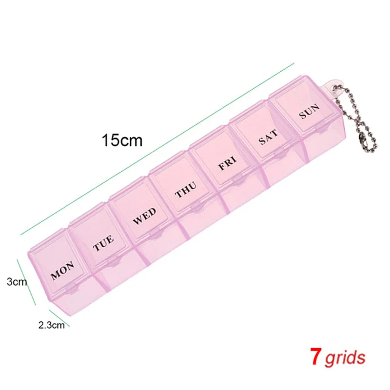 HULIANFU Pill Box Wheat Sealed 8 Grids Pill Container Organizer Health Care Drug Travel Divider 7 Day Pill Storage Bag Travel Pill Cases - Deanwangkt