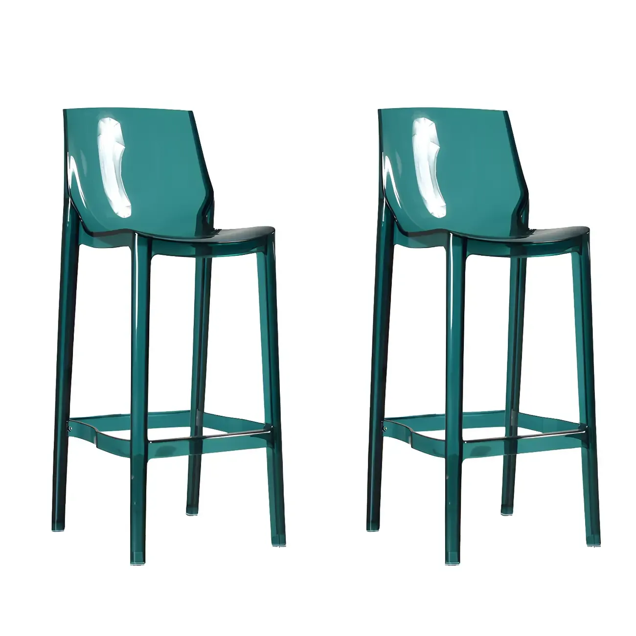 Modern Acrylic Vibrant Durable Colourful Sleek Bar Stool