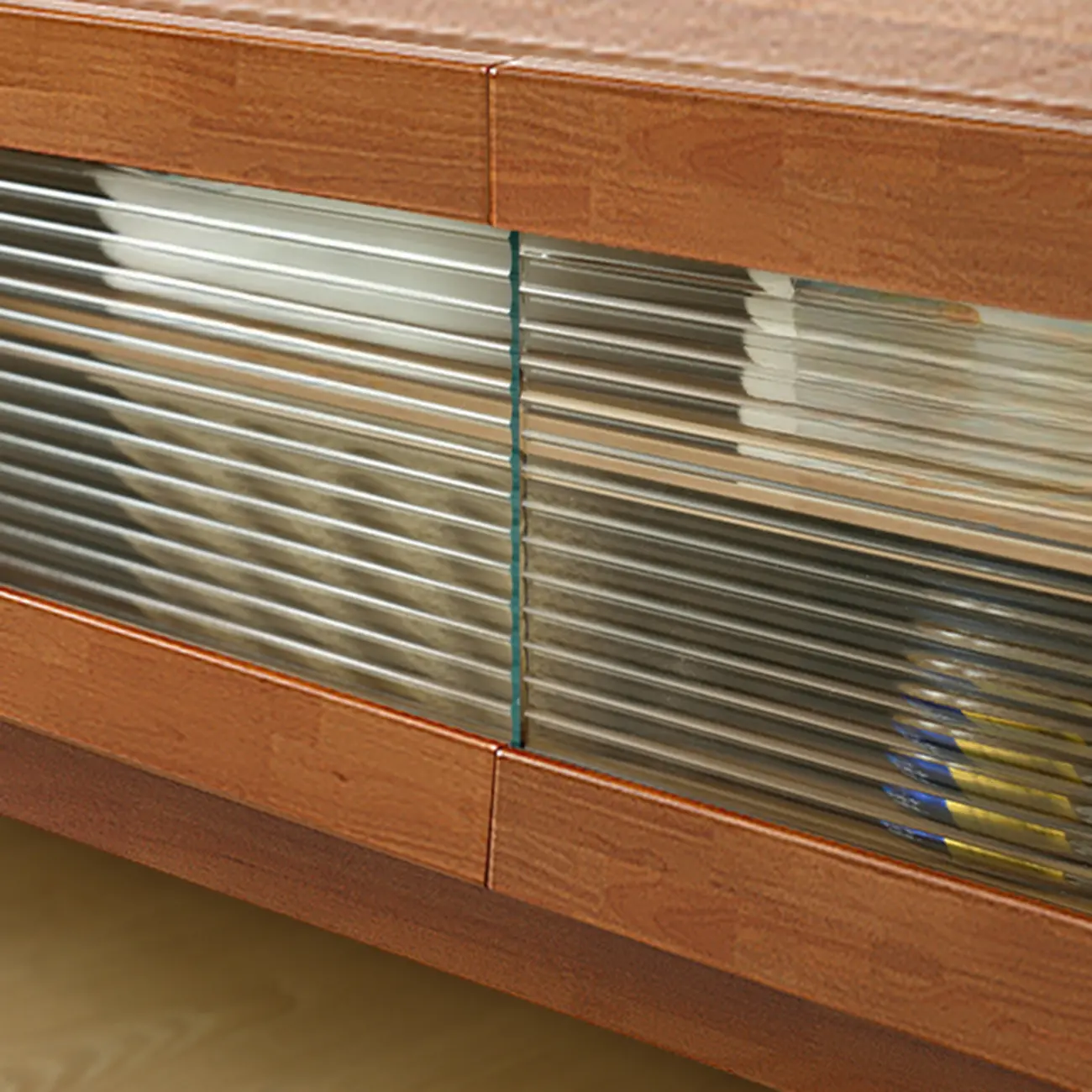 71 Rectangle Cherry Wood TV Stand with Cabinet & Drawers