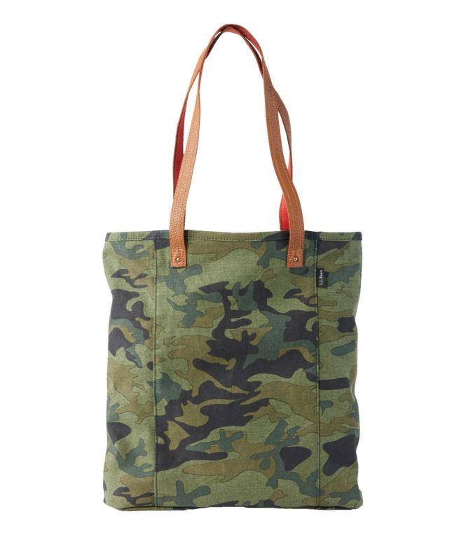 Leather-Handle Essential Tote Bag, Print
