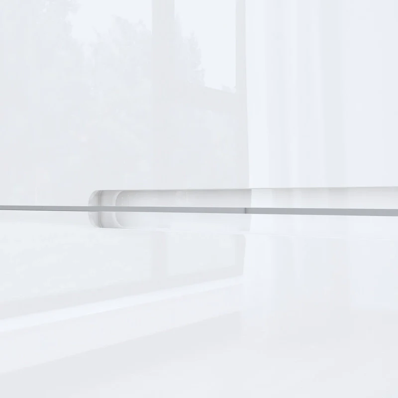 8 Drawer Double Dresser Dresser w/High Gloss Drawers Dual Chest Light