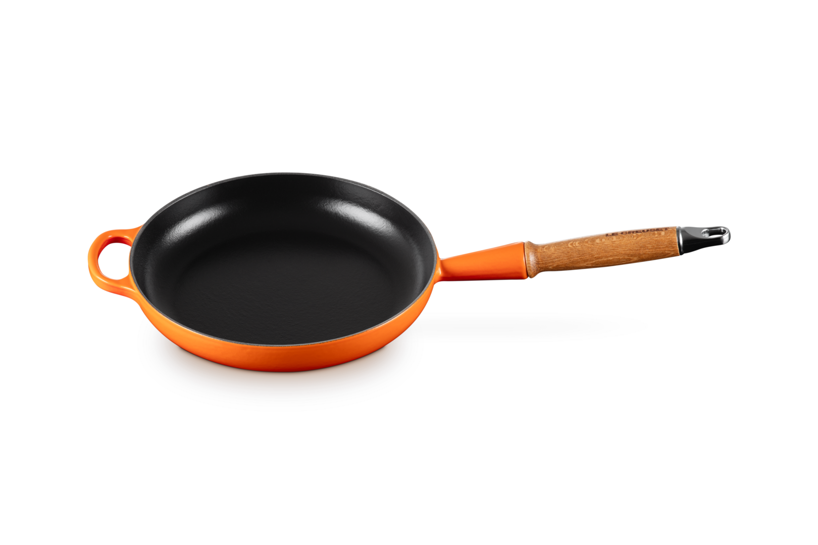 Cast Iron Frying Pan with Wooden Handle