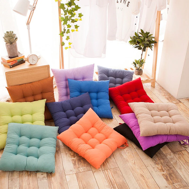 HULIANFU Winter Home Chair Cushion New Outdoor Thick Cushion Pad Office Dining Chair Mattress Pure Sofa Chair Back Pad Comfort Square - Deanwangkt