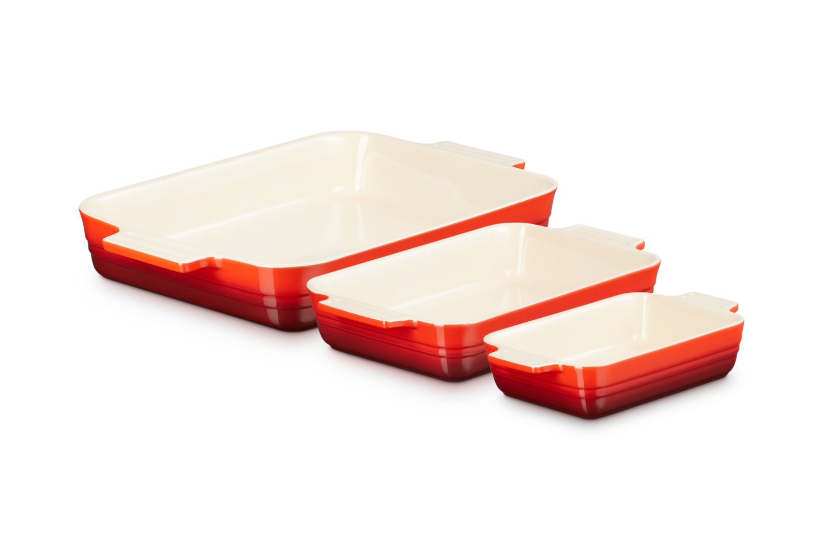 Stoneware Set of 3 Classic Rectangular Dishes