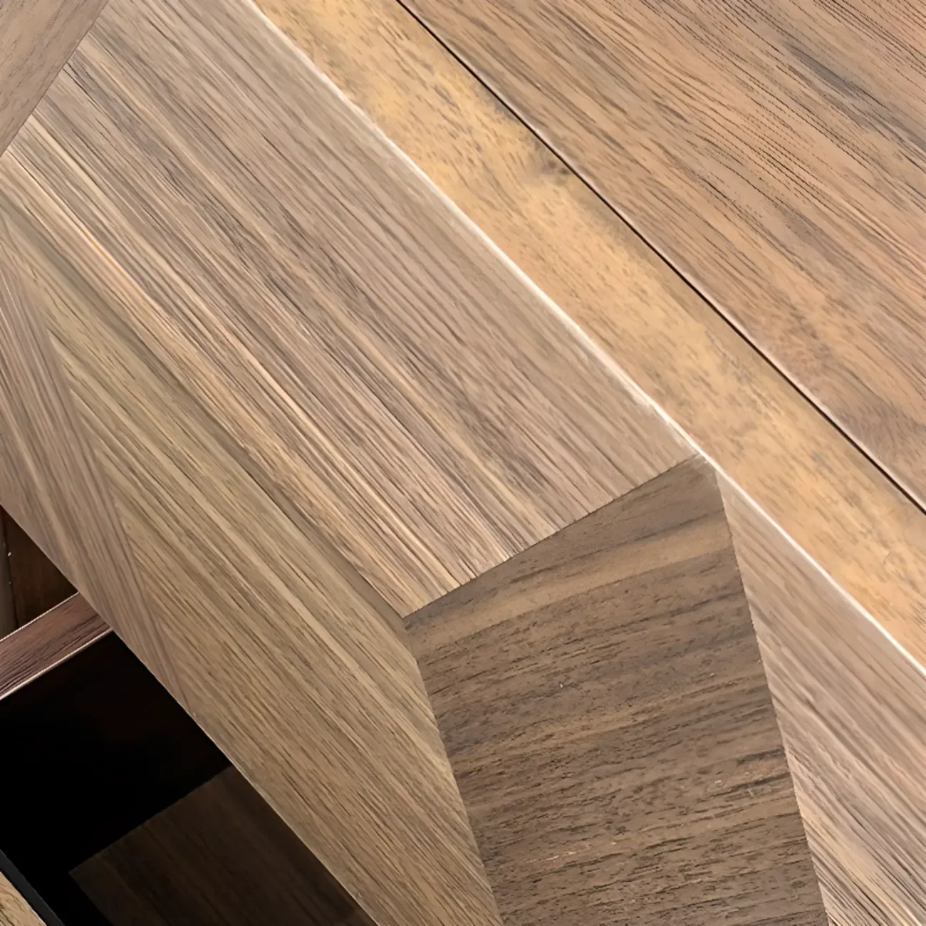 Elegant Nut Brown Narrow 2-drawer Wood Nightstand