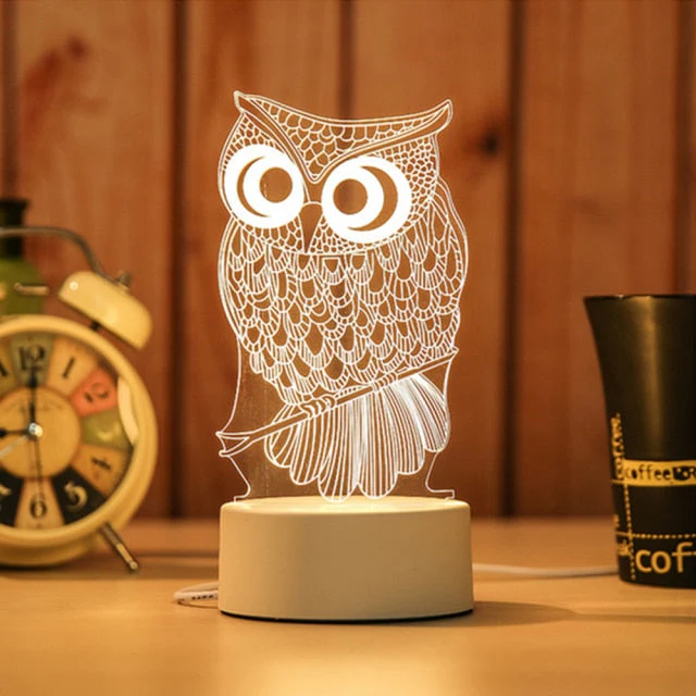 HULIANFU Romantic Love 3D Lamp Heart-shaped Balloon Acrylic LED Night Light Decorative Table Lamp Valentine  Day Sweetheart Wife  Gift - Deanwangkt