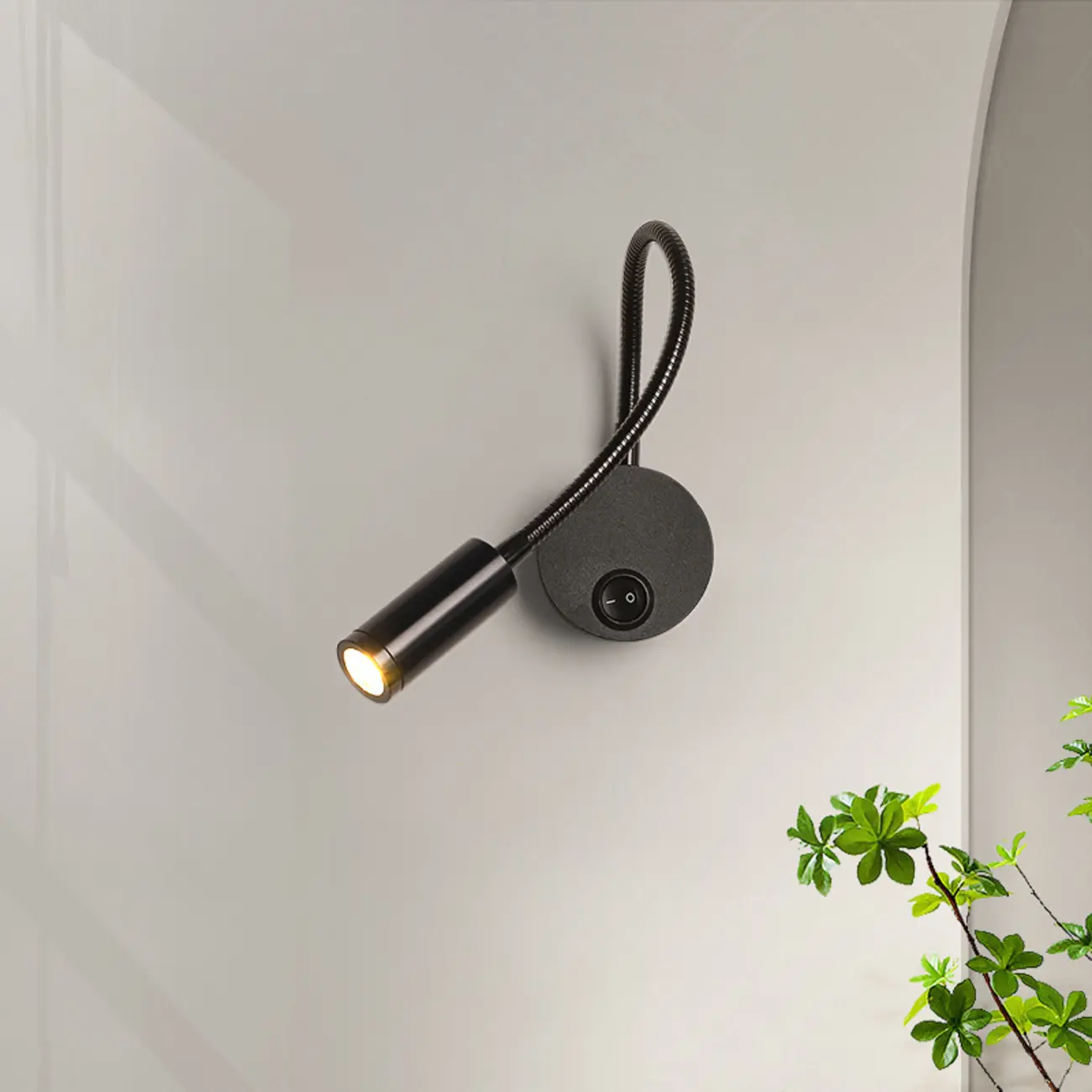 Sleek Adjustable Metal LED Wall Sconce with Acrylic Shade