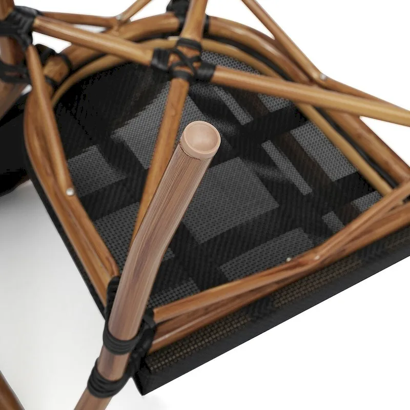 4 Pack All-Weather Commercial Paris Chairs with Arms and metal Frames - N/A