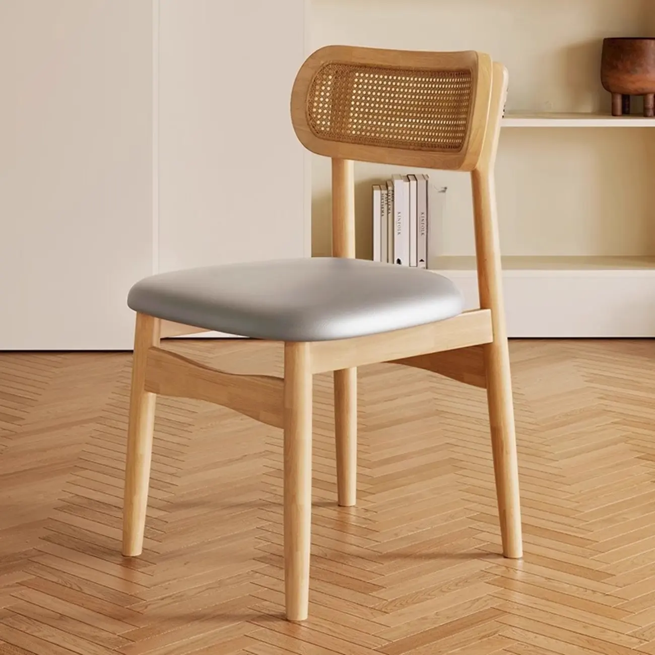 Soft Retro Upholstered Faux Leather Dining Chair