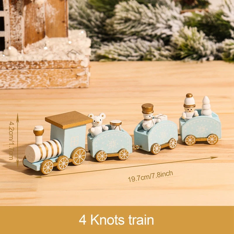 HULIANFU Merry Christmas Wooden Train Ornament Christmas Decoration For Home Santa Claus Gift Natal Navidad Noel  New Year Xmas Decor - Deanwangkt
