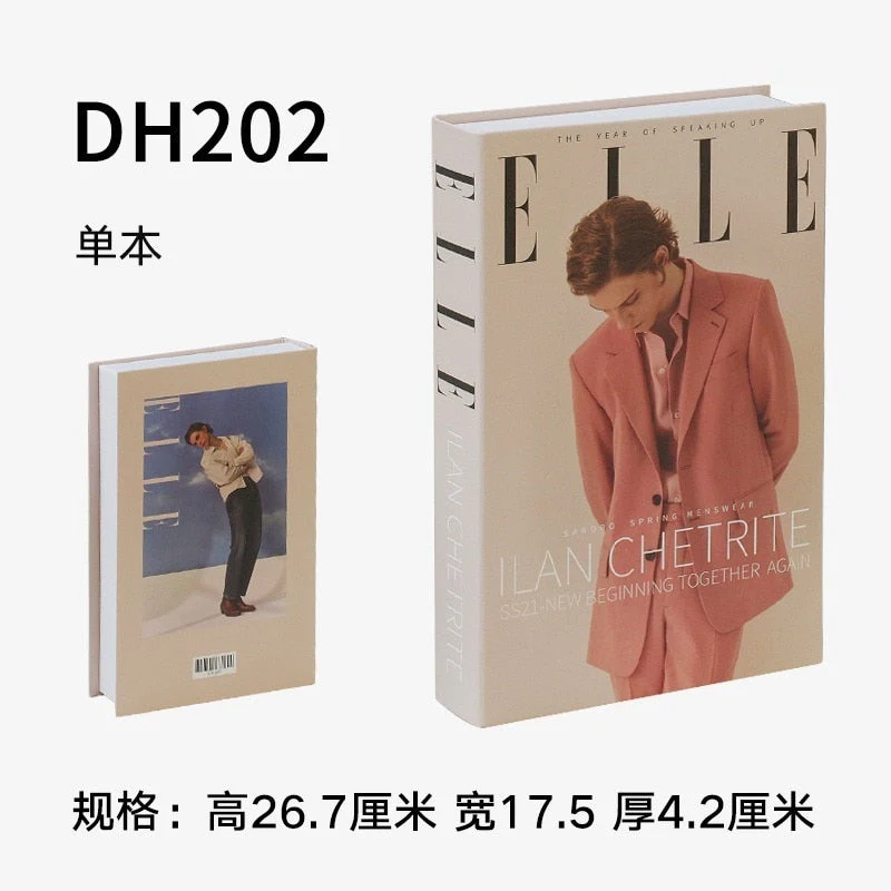 HULIANFU Ins Fashion Fake Books for Decoration Home Decor Coffee Table Book Simulation Prop Book Model Hotel Room Unopenable Box Book - Deanwangkt