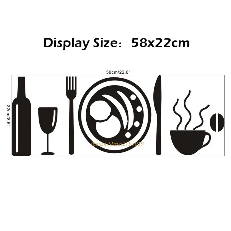 HULIANFU Kitchen Wall Stickers Vinyl Wall Decals for Kitchen English Quote Home Decor Art Decorative Stickers PVC Dining Room For Bar PVC - Deanwangkt