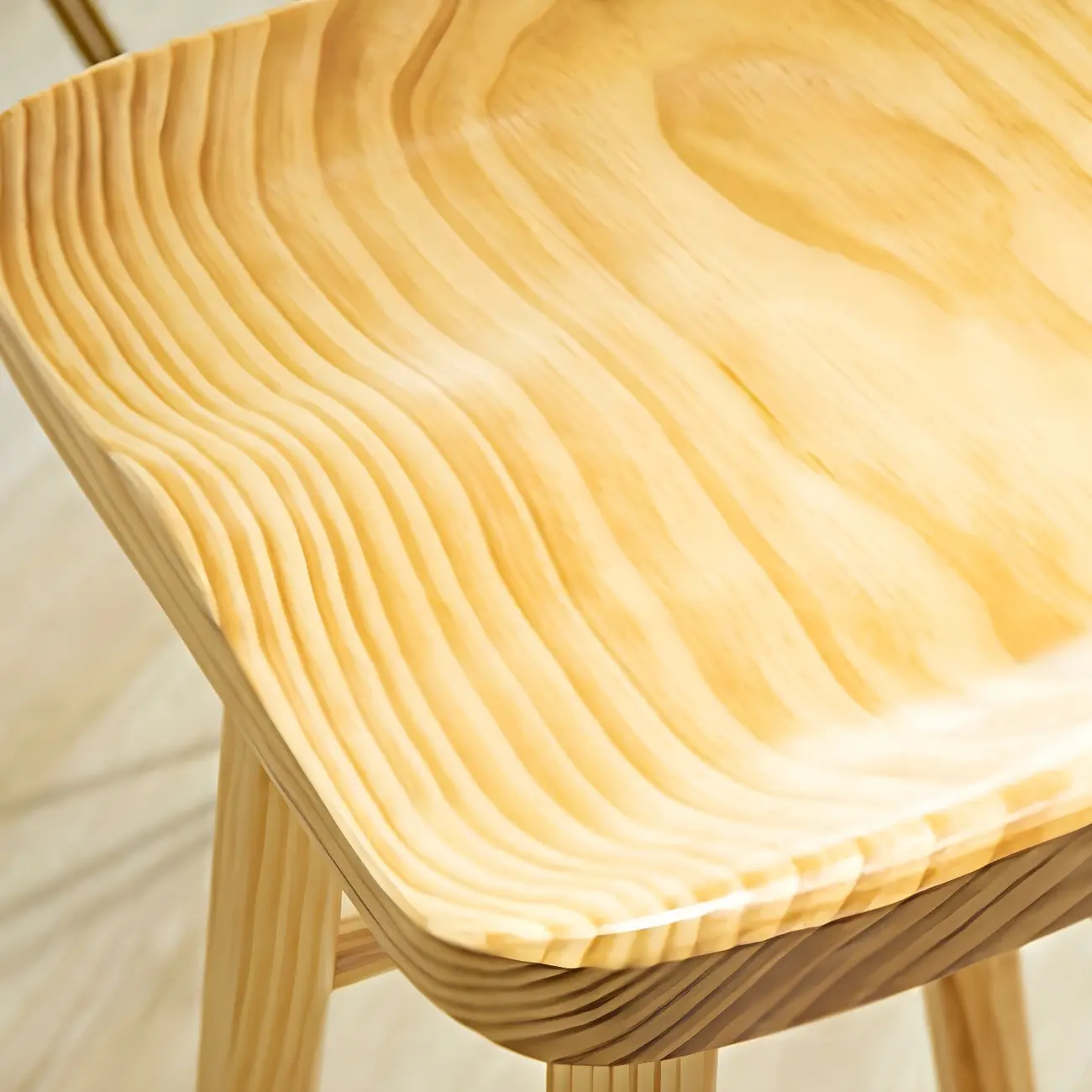 Elegant Long Bar Table with Wooden Stools