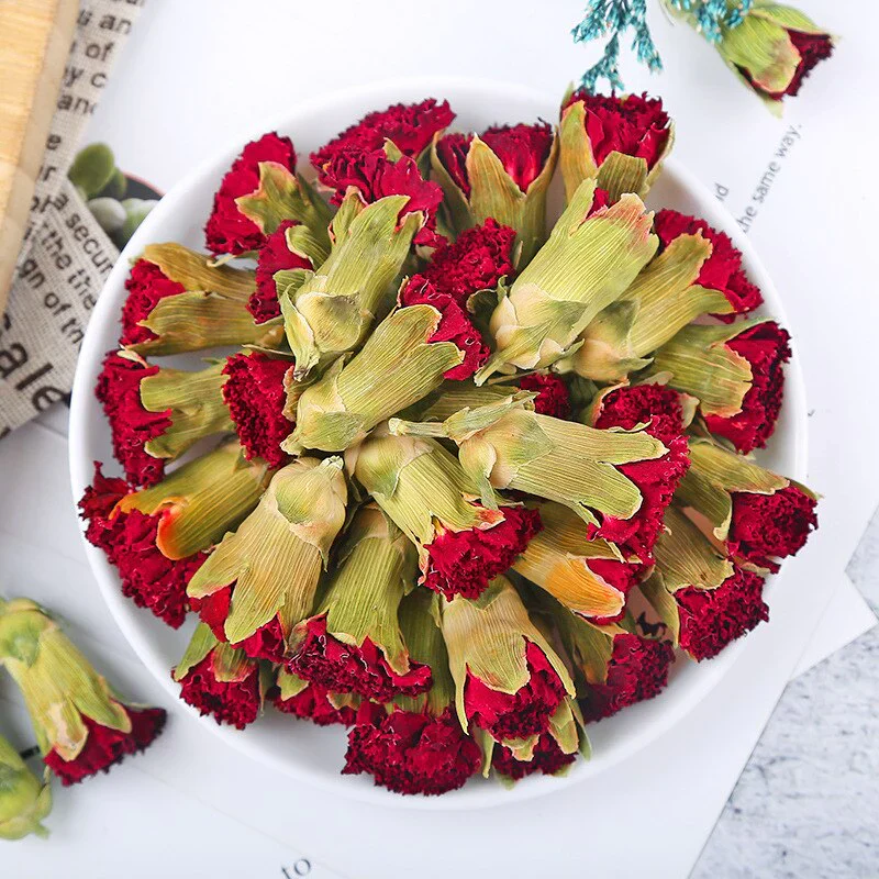 HULIANFU Mini Natural Dried Flowers Organic Carnation Bud Flower Kitchen Decor Wedding Party Decoration DIY Air Refreshing - Deanwangkt