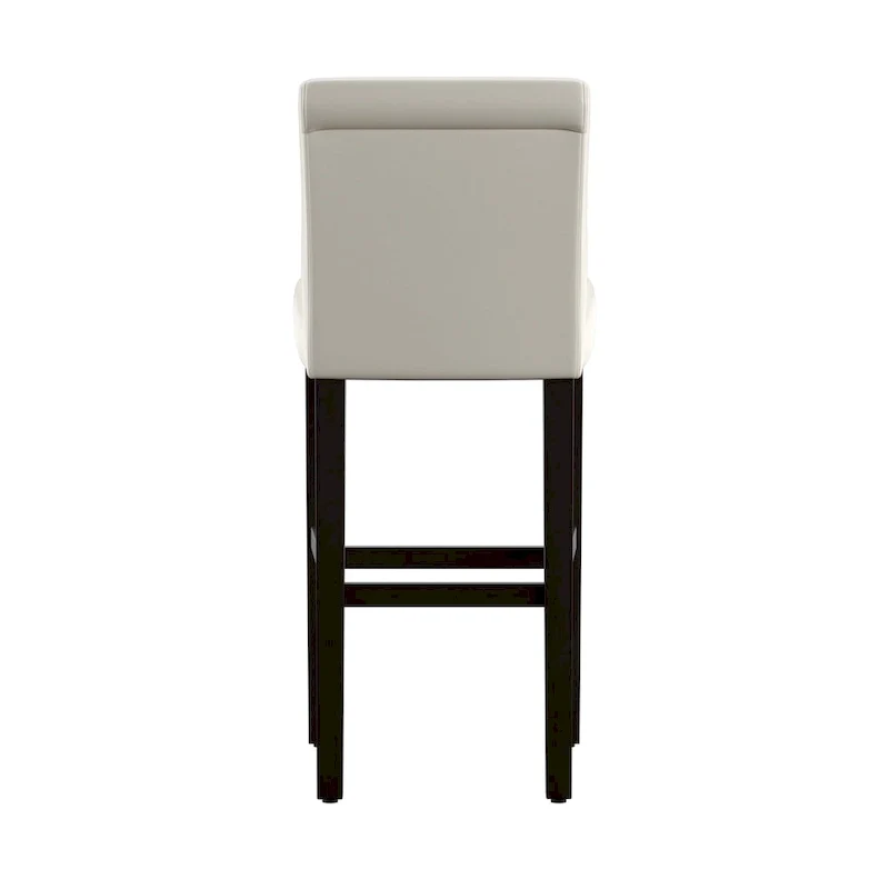 Bennett White Faux Leather 29-inch High Back Bar Stools (Set of 2) by iNSPIRE Q Bold