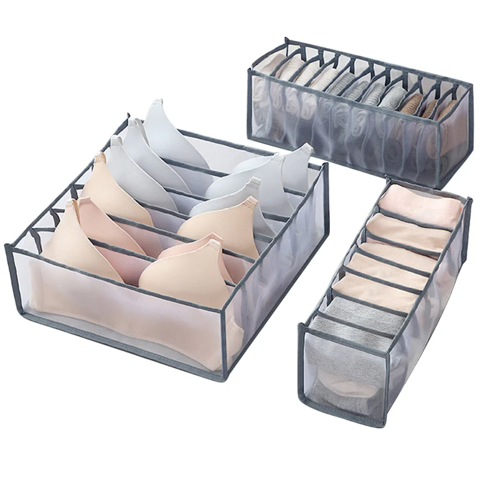 HULIANFU Underwear Bra Organizer Storage Box Drawer Closet Organizers Divider Boxes For Underwear Scarves Socks Bra - Deanwangkt