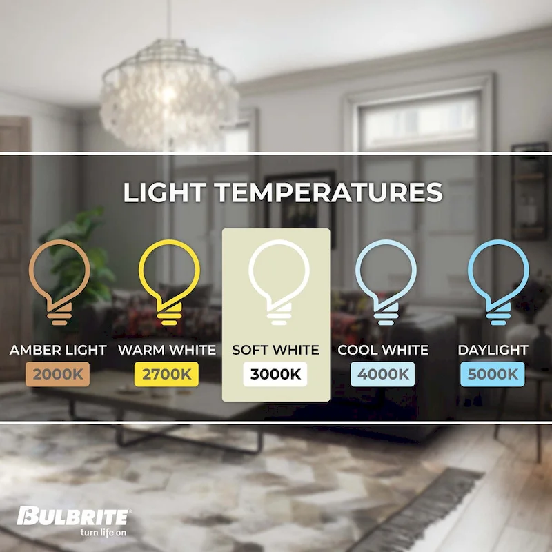 Bulbrite LED Filament Pack of (4) 5 Watt Dimmable 15 Inch T9 Light Bulb with Clear Glass Finish and Medium (E26) Base