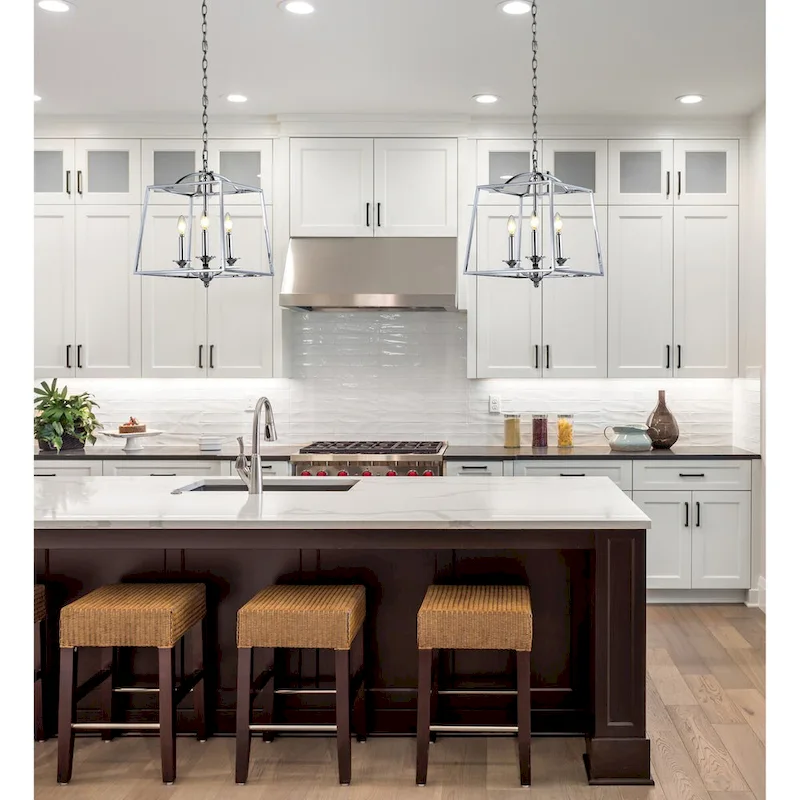 Virginia 14.5  3-light Metal LED Pendant, Chrome by JONATHAN Y