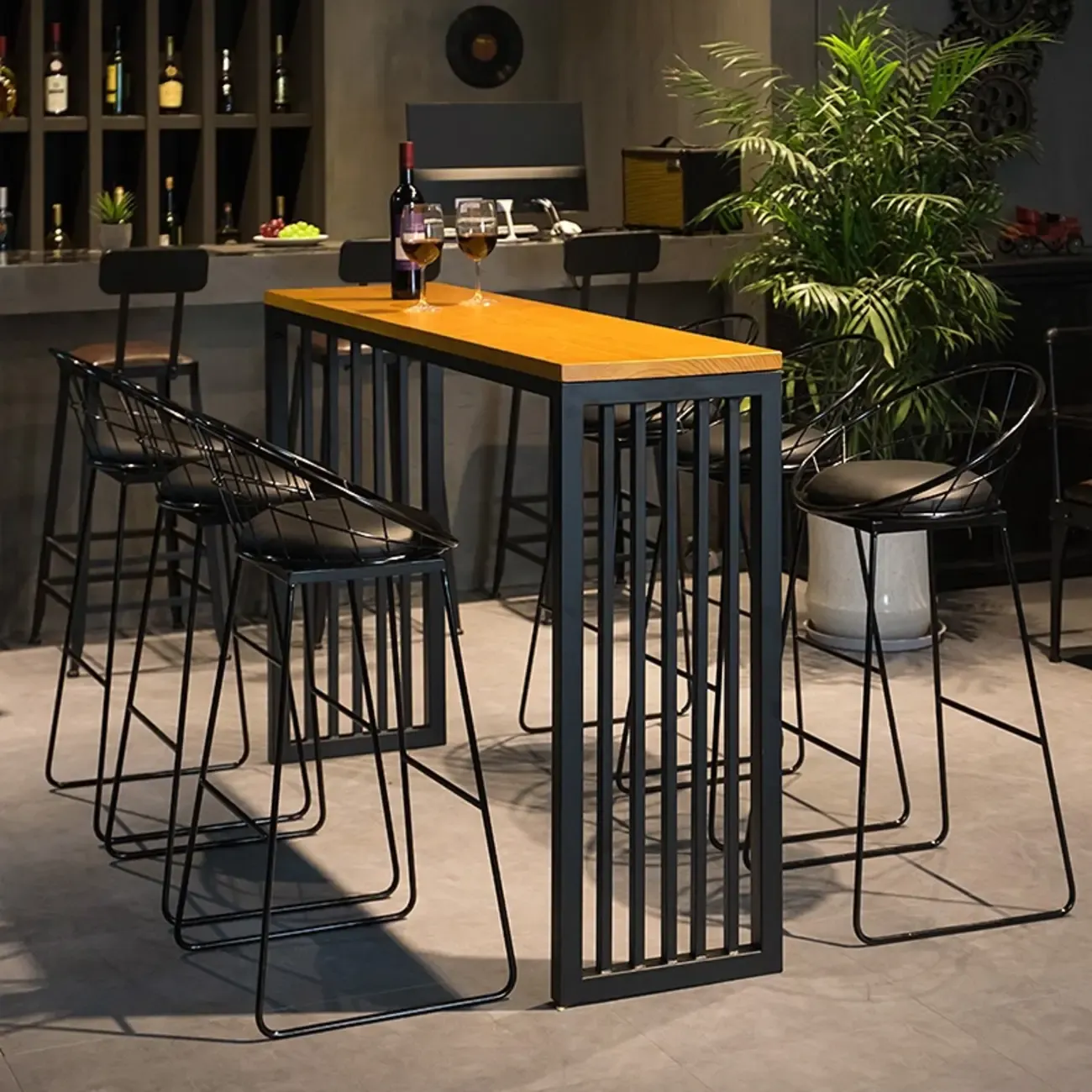 Modern Natural Pine Fixed Top Bar Tables