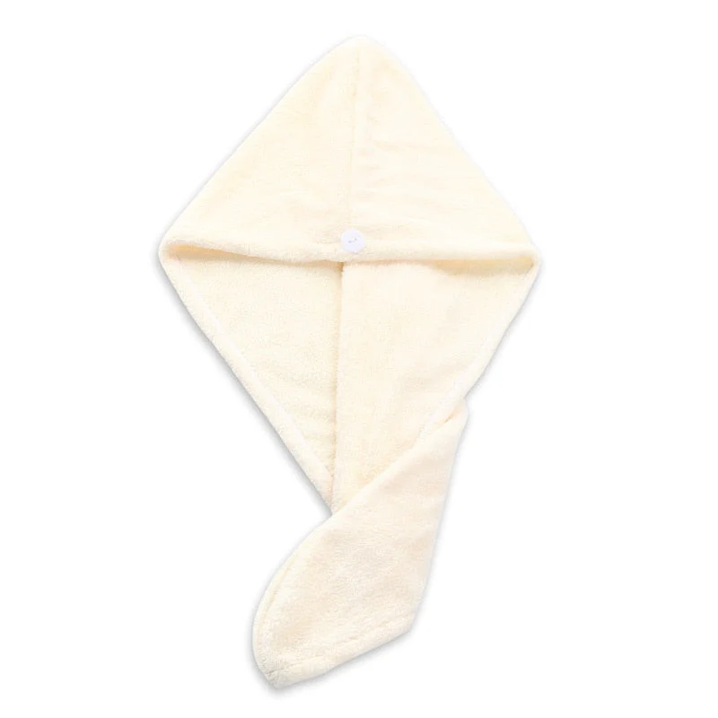HULIANFU Women Hair Drying Hat Quick-dry Hair Towel Cap Hat Bath Hat Microfiber Solid Towel Cap Super Absorption Turban Hair Dry Cap - Deanwangkt