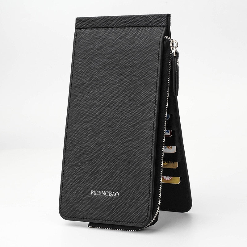 HULIANFU Multifunctional Long Wallet Card package Natural Resin Material Electroplated Metal Zipper High Quality Waterproof Wallet - Deanwangkt