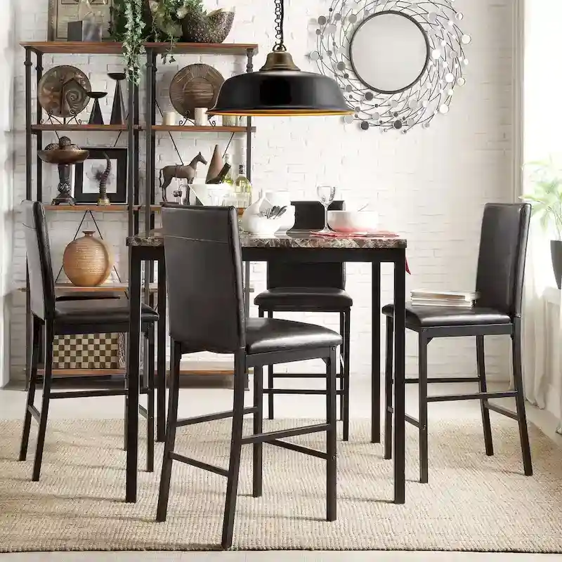 Darcy Metal Upholstered Counter Height Dining Chairs (Set of 4) by iNSPIRE Q Bold