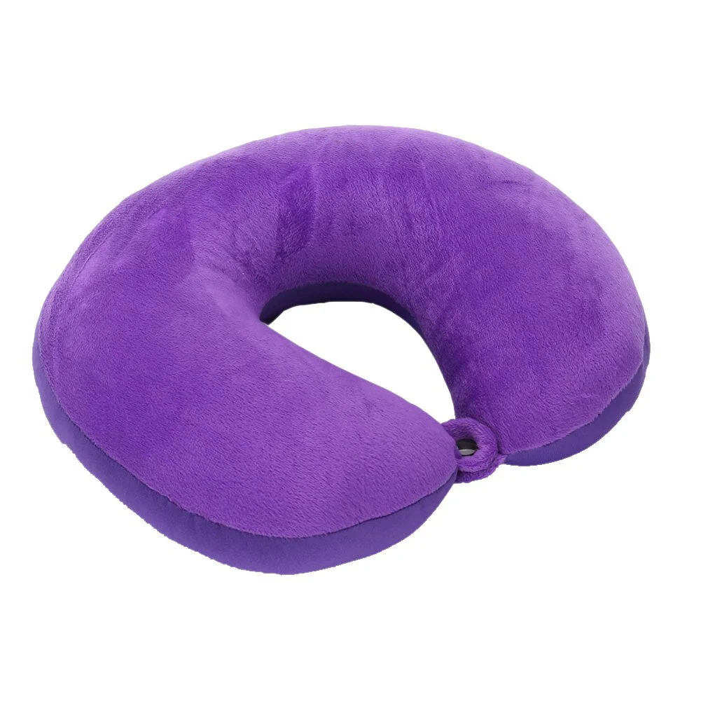 HULIANFU U-shaped Travel Pillow Plush Pillowcase for Outdoor Travel Aircraft Soft Pillow Cushion To Protect Neck and Cervical Spine - Deanwangkt