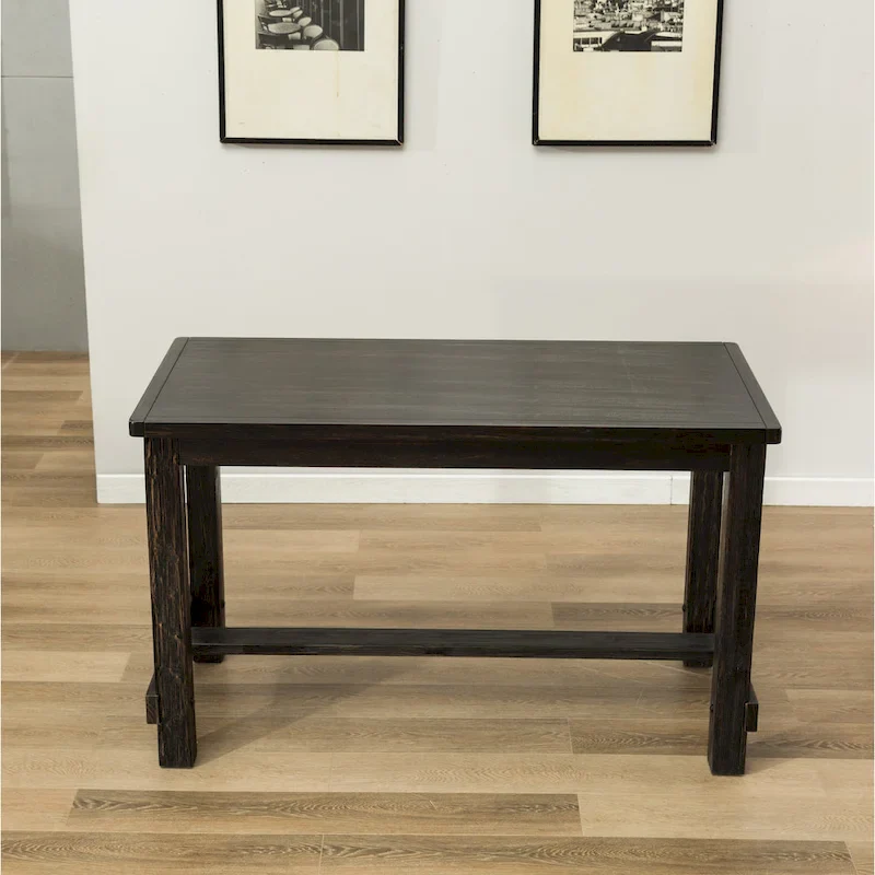 Roundhill Furniture Leviton Counter Height Antique Black Finished Wood 5-piece Dining Set