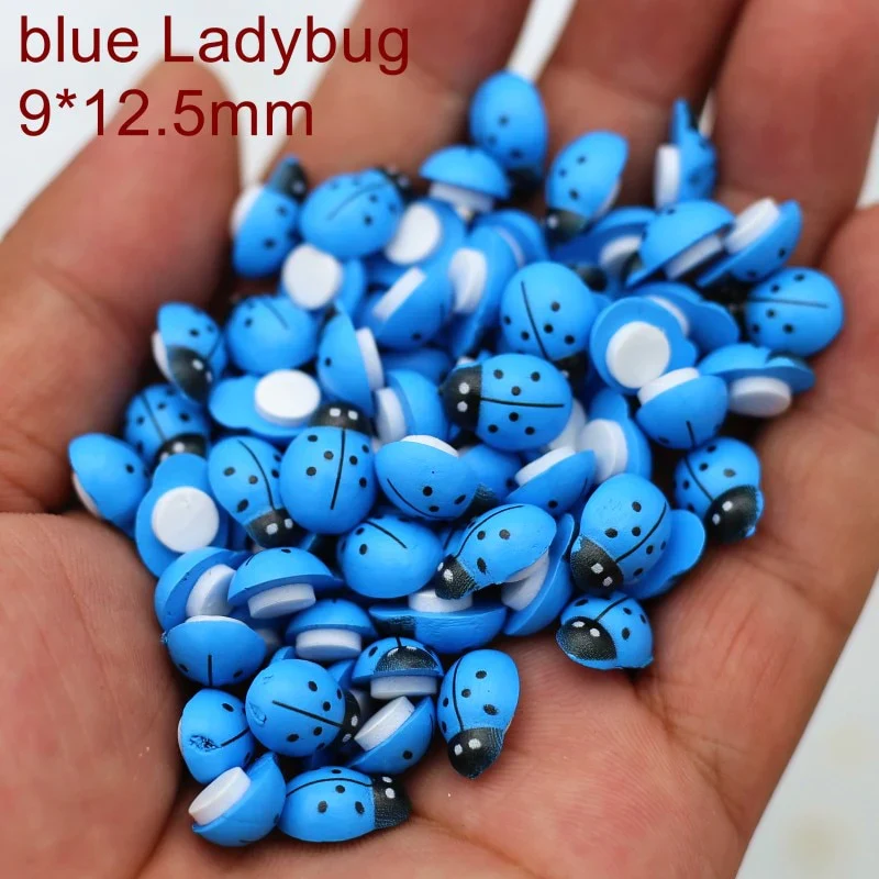 HULIANFU MINI Wood Bee Ladybug Colorful with Glue Home Refrigerator Wall Decoration DIY Handmade Child Gift Party Accessories 50/100pcs - Deanwangkt