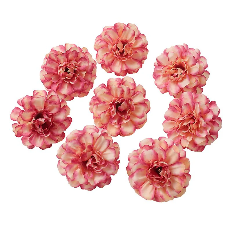 HULIANFU Silk Rose Artificial Flowers 5cm Fake Flowers Head For Home Decor Bedroom Wedding Marriage Decoration DIY Bride Wreath Accessory - Deanwangkt