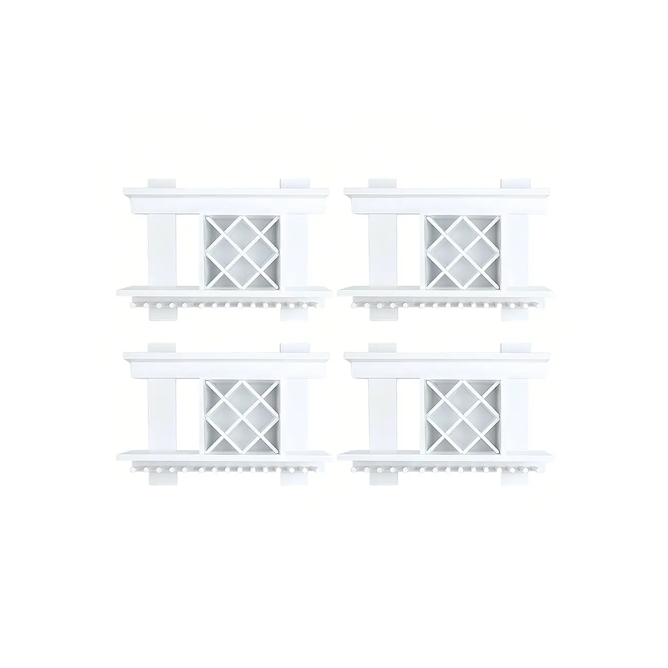 Pine Wooden Wall-Mounted Display Open Wine Bottle & Glass Rack