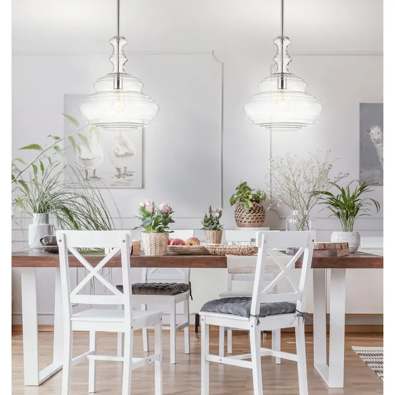 Monkey 13.37  Glass/Metal LED Pendant, by JONATHAN Y