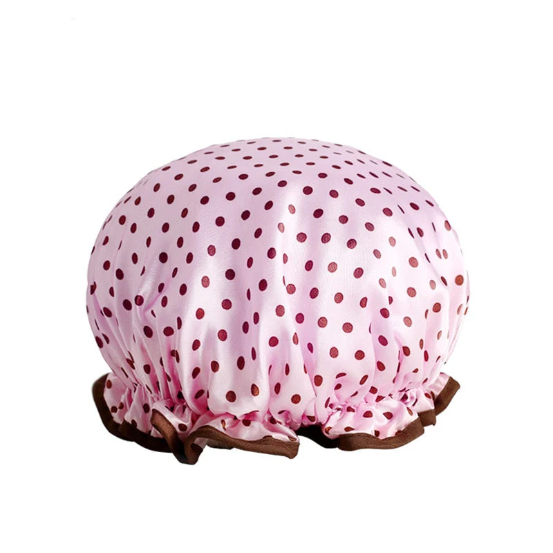HULIANFU Women Hair Cap Hat Supplies Bathroom Double Layer Shower Waterproof Thick Cover Accessories - Deanwangkt