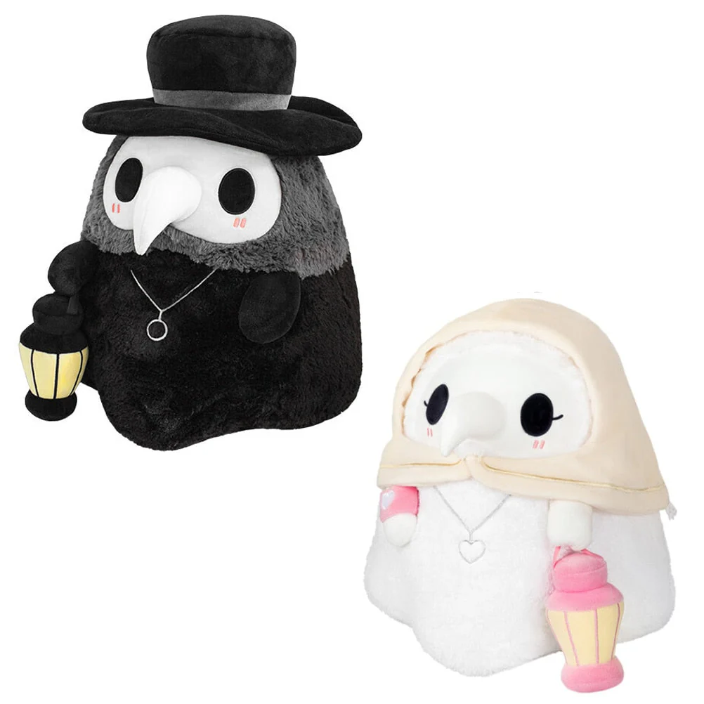 HULIANFU Luminous Couple Cartoon Animal Plague Doctor Beak Stuffed Plush Toy Valentine  Day Beak Doctor Party Prom Props Plush Toy Gifts - Deanwangkt