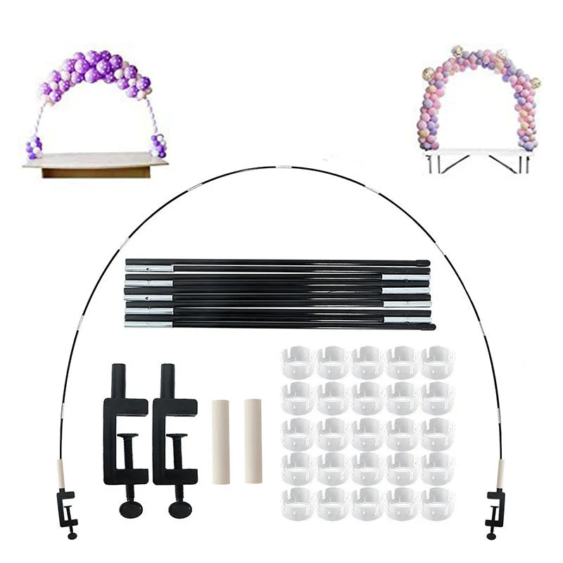 HULIANFU Table Balloon Arch Kit for Different Table Sizes Adjustable Balloon Arch Stand Great for Baby Shower Birthday Party Decorations - Deanwangkt