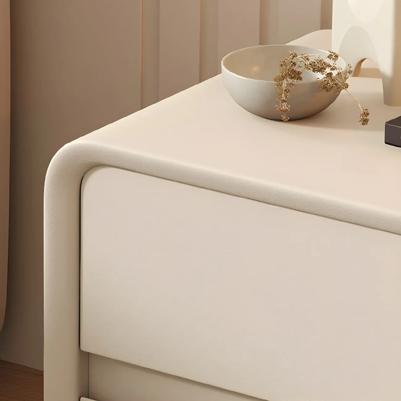 Scandinavian Wood Narrow Bedside Cabinet