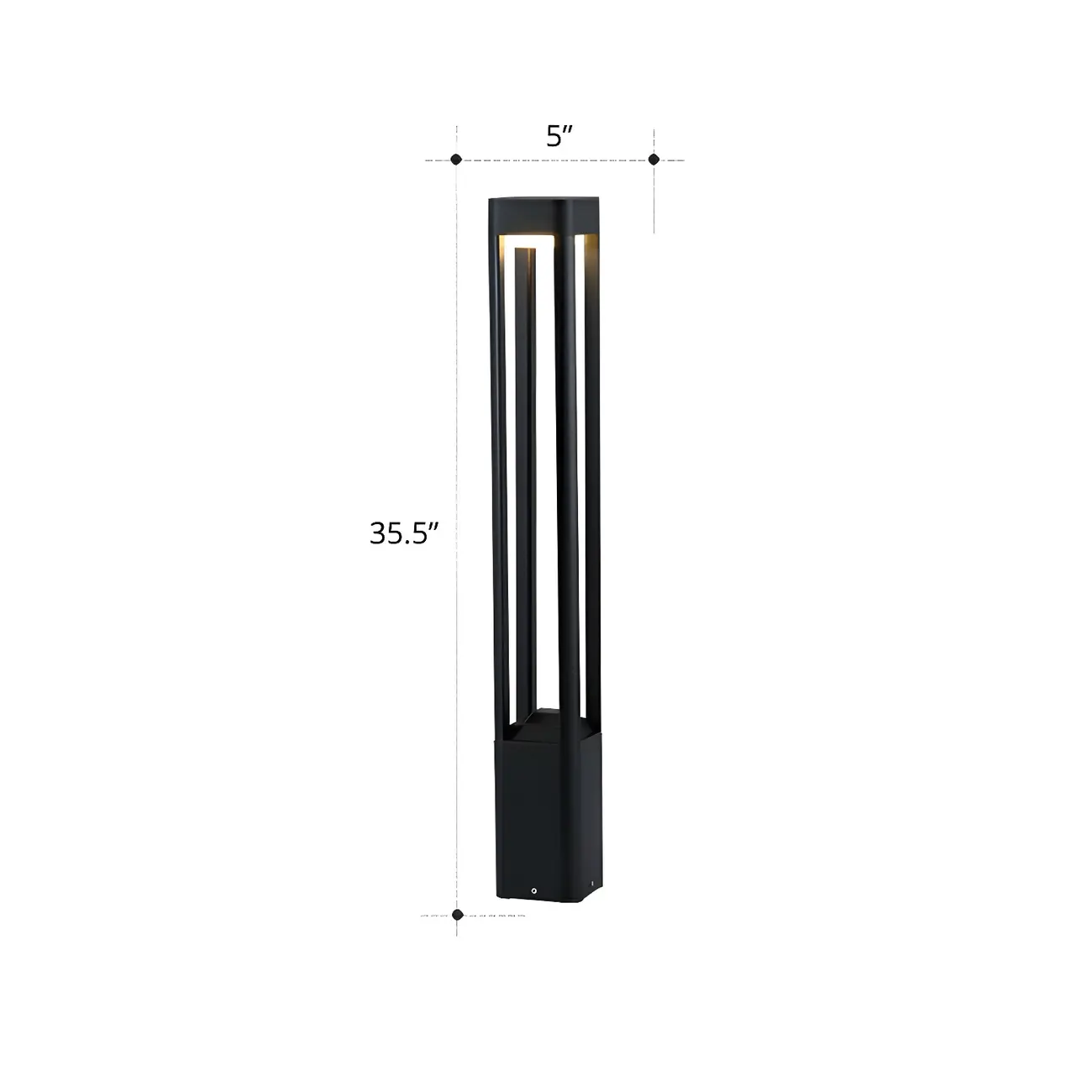 Modern Cuboid Metal LED Landscape Lighting