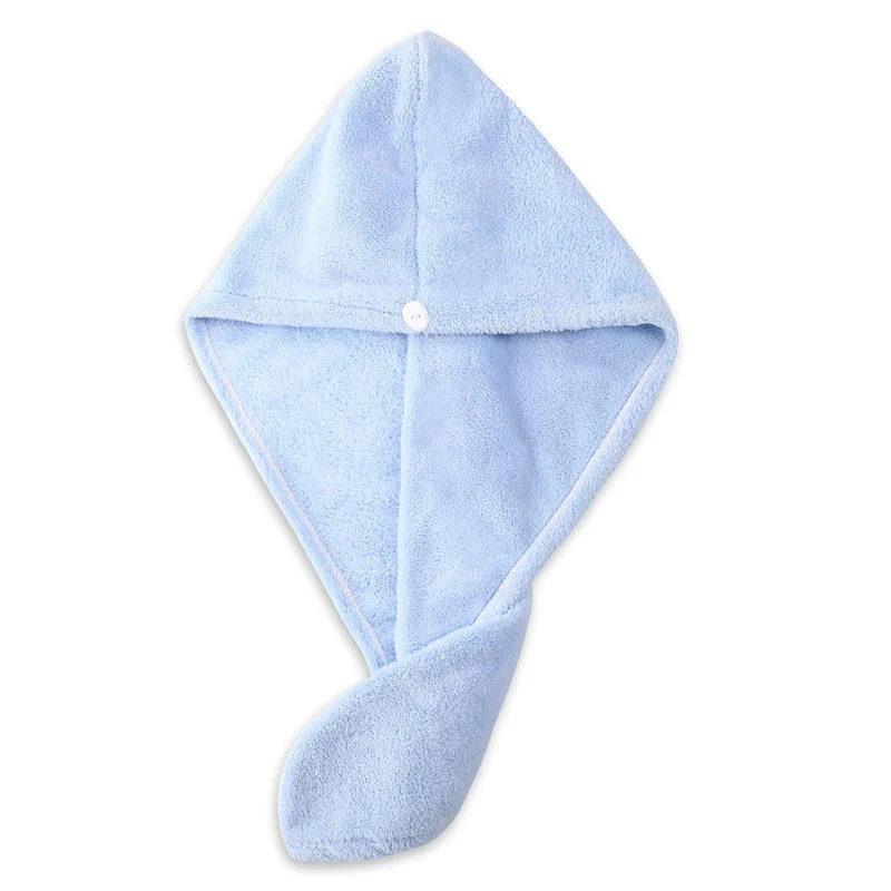 HULIANFU Women Hair Drying Hat Quick-dry Hair Towel Cap Hat Bath Hat Microfiber Solid Towel Cap Super Absorption Turban Hair Dry Cap - Deanwangkt