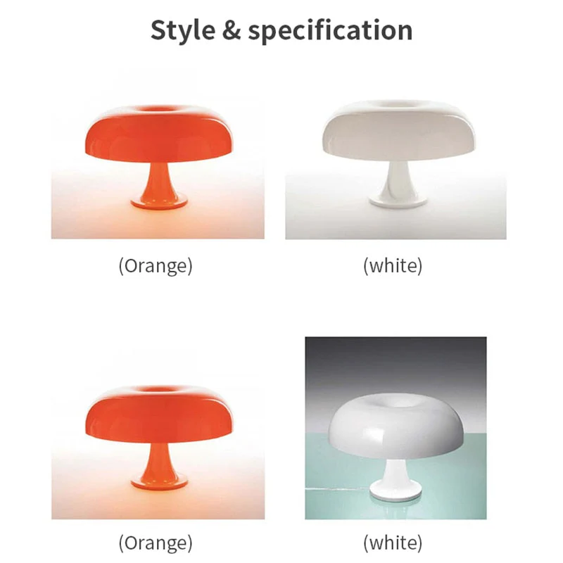 HULIANFU Italy Designer Led Mushroom Table Lamp for Hotel Bedroom Bedside Living Room Decoration Lighting Modern Minimalist Desk Lights - Deanwangkt