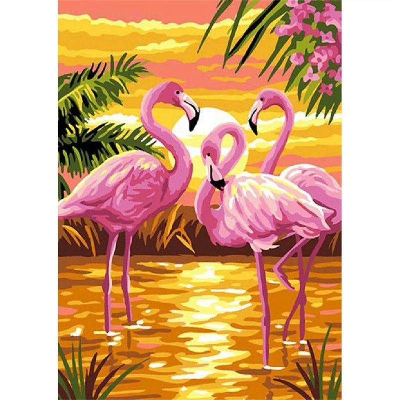 HULIANFU Sunset Scenery DIY 5D Diamond Painting Full Round Drill Mosaic Landscape Diamond Embroidery Picture Rhinestone Home Decor Gift - Deanwangkt
