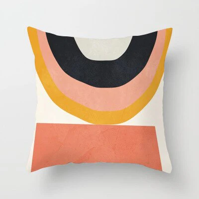 HULIANFU   ZENGA Geometric Abstract Cushion Cover Tropic Modern Art Brown Throw Pillow Cover Double Side Print Decorative Cushion For Sofa - Deanwangkt