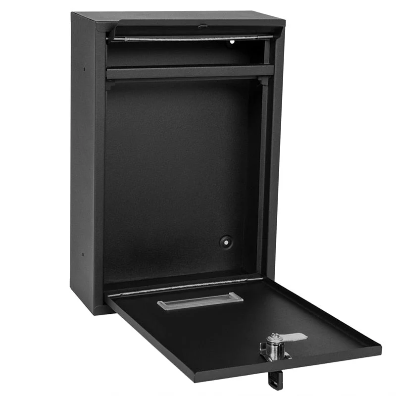HULIANFU Mailbox Outdoor Wall Mount Security Locking Mailbox Letter Box for Home Garden Decoration Letter Newspaper Magazine Post Box - Deanwangkt