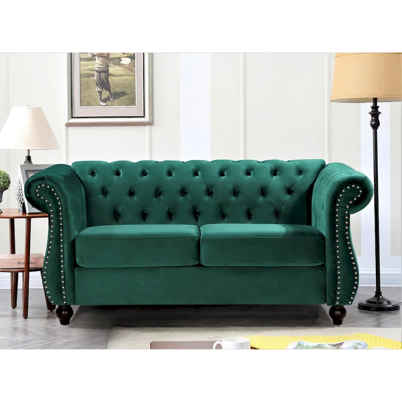 Antoinette Chesterfield 2-Piece Set- Sofa & Loveseat