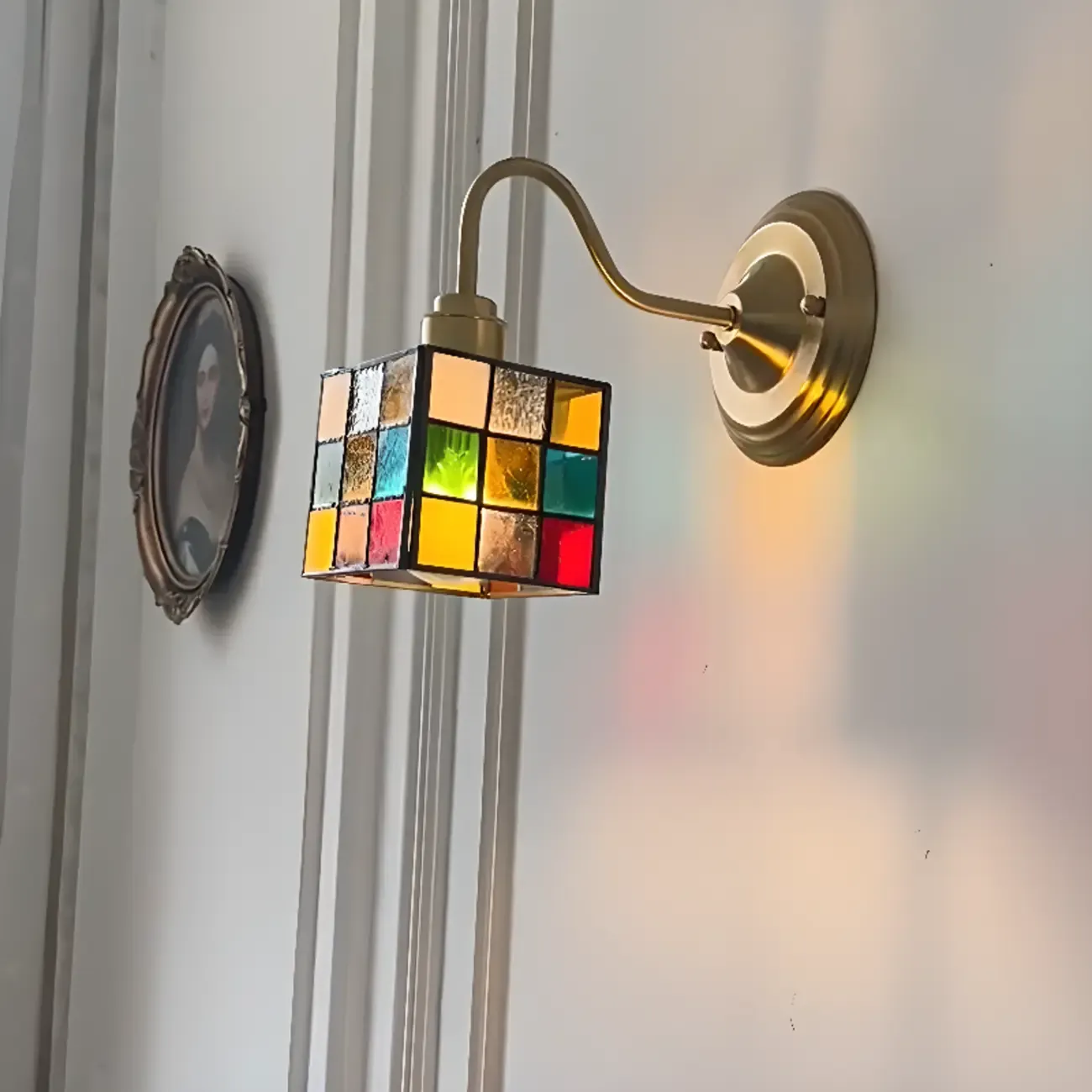 Rubik's cube Wall Sconce with Multi-Color for Living Room
