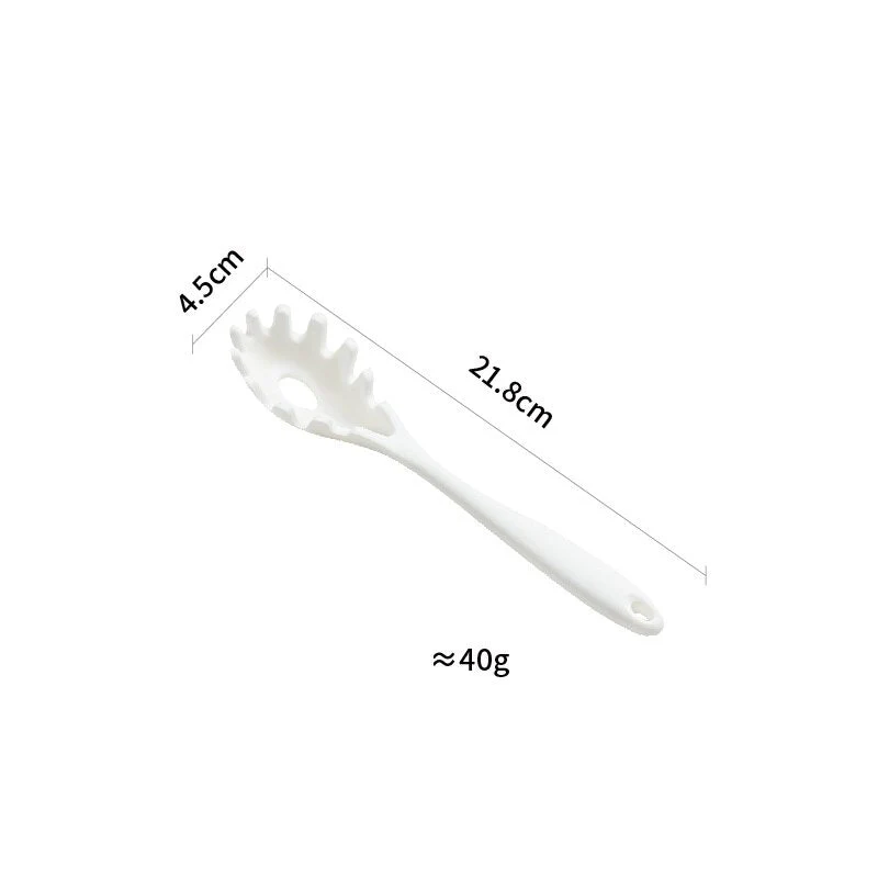 HULIANFU Silicone Pasta Noodle Spoon Pasta Scoop Colander Noodle Spaghetti Ladle Slot Spoon Heat-Resistant Tableware Kitchen Gadget - Deanwangkt